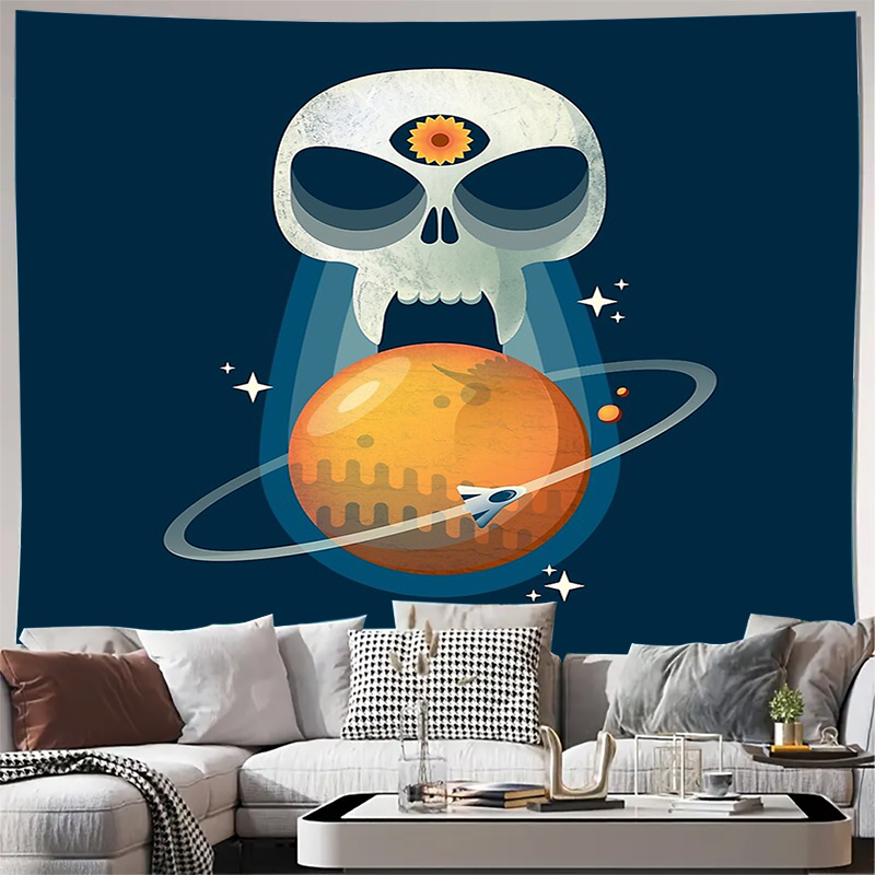 Wall Scroll Tapestry - Spazio Galassia Arazzo Nebulosa Universo Luna