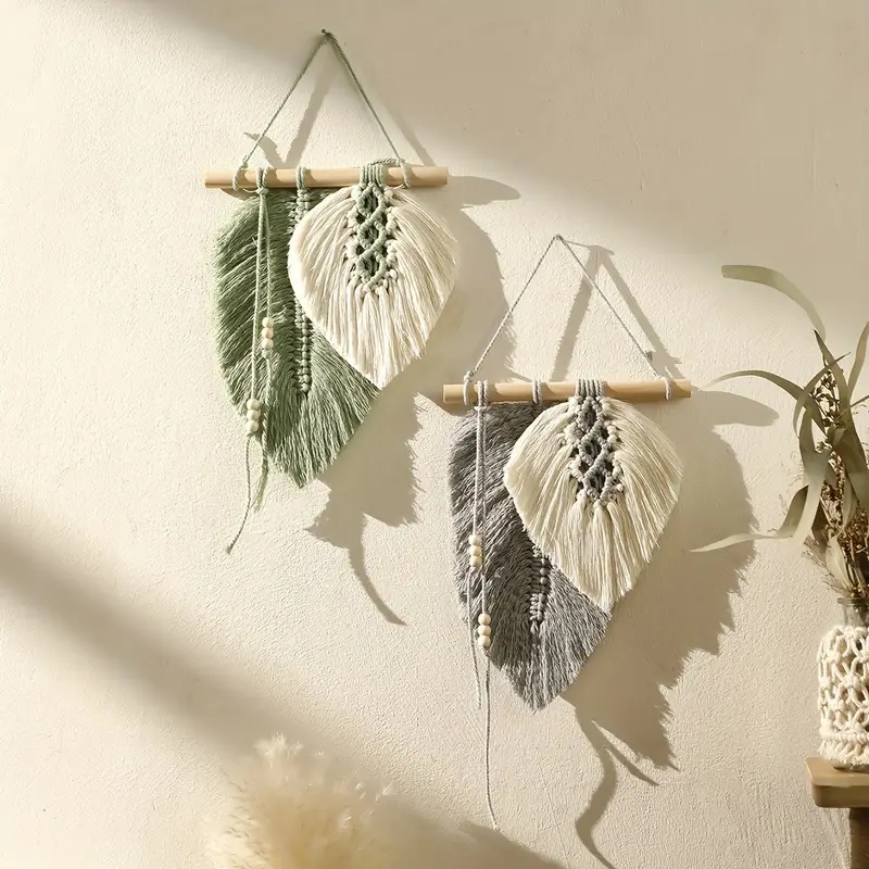 Wall Scroll Tapestry - Appeso a parete con foglie di