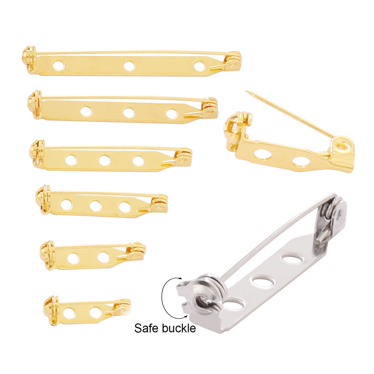 Pin Button Badge - 10 pz 17-45mm Spilla Clip Base