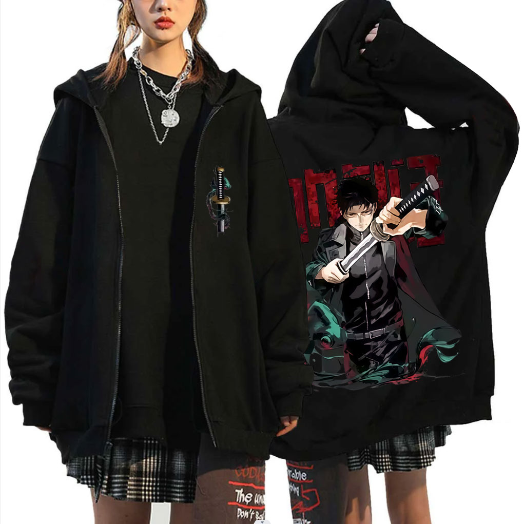 Anime Merch Hoodie - Felpa con cappuccio e zip Anime