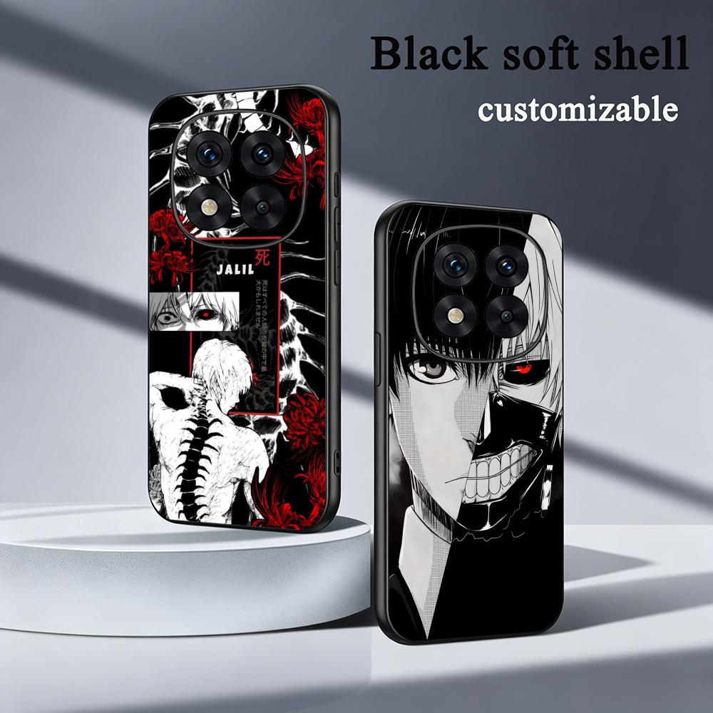 Phone Case Anime - Cover per telefono morbida nera con