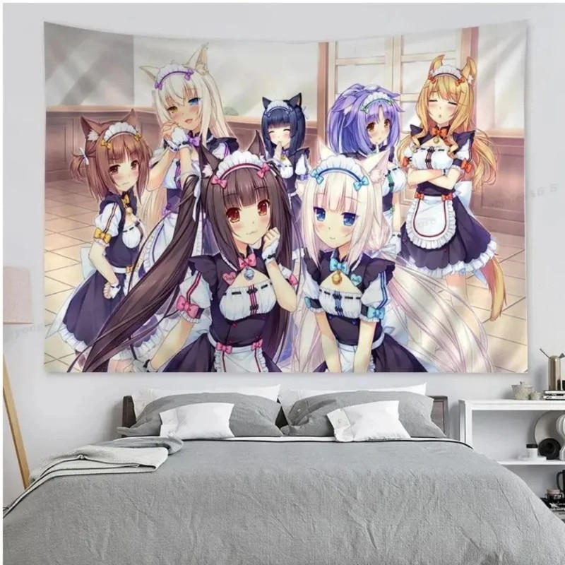 VIKAMA Tapestry Anime Cat Girl - Wall Scroll Tapestry recensione e prezzo